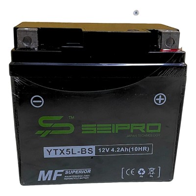 BATERIA YTX5L / BTX5L / HTX5L ACTIVADA SEIPRO BATTERY